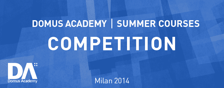 Domus Academy義大利設計碩士學院2014暑期課程獎學金競賽